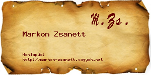 Markon Zsanett névjegykártya